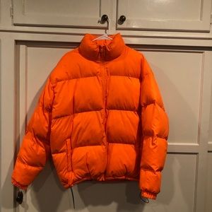 Pacsun Orange Puffy Jacket